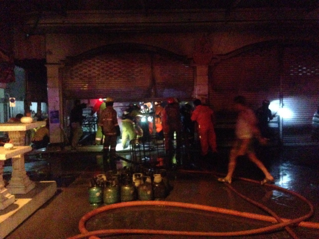 bbq restaurant fire